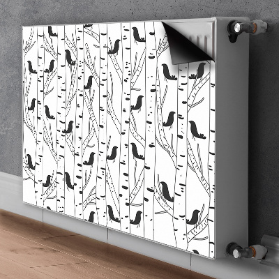 Pokrov radiatorja Ptice in drevesa