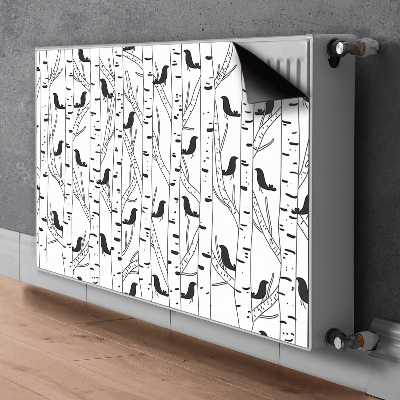 Pokrov radiatorja Ptice in drevesa
