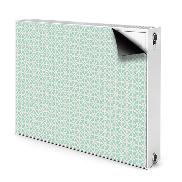 Pokrov radiatorja Beli in modri vzorec
