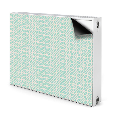 Pokrov radiatorja Beli in modri vzorec