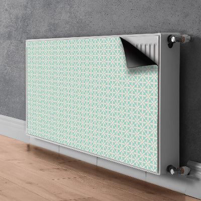 Pokrov radiatorja Beli in modri vzorec