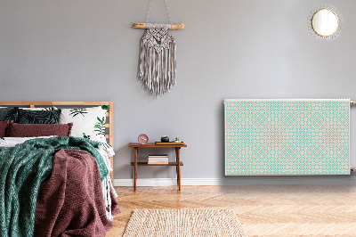 Pokrov radiatorja Beli in modri vzorec