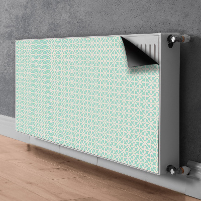 Pokrov radiatorja Beli in modri vzorec