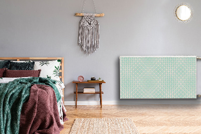 Pokrov radiatorja Beli in modri vzorec