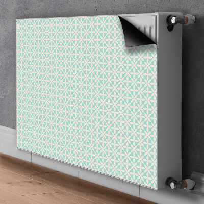 Pokrov radiatorja Beli in modri vzorec