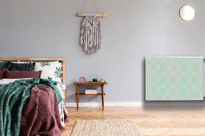 Pokrov radiatorja Beli in modri vzorec