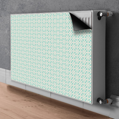 Pokrov radiatorja Beli in modri vzorec