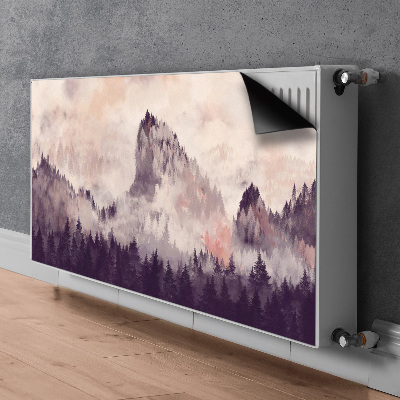 Pokrov za radiator PVC Gora v gozdu