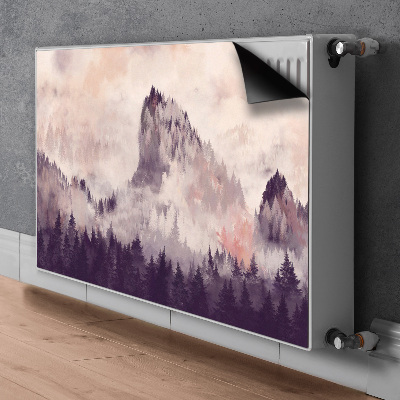 Pokrov za radiator PVC Gora v gozdu