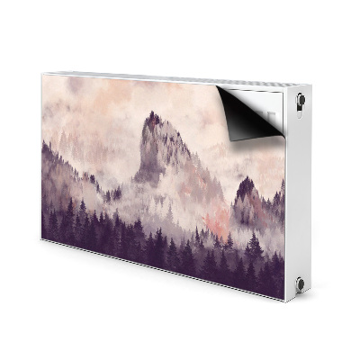 Pokrov za radiator PVC Gora v gozdu