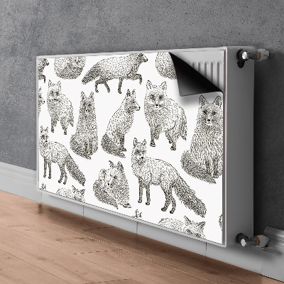 Pokrov za radiator PVC Narisane lisice
