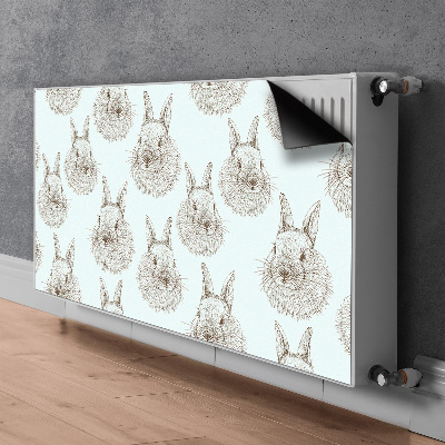 Dekoracija za radiatorje Skicirani zajci