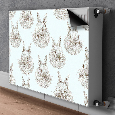 Dekoracija za radiatorje Skicirani zajci