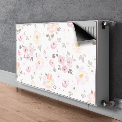 Pokrov radiatorja Akvarelni cvetovi