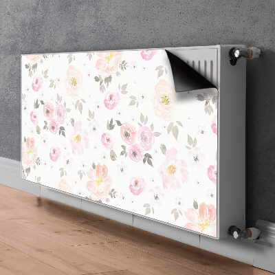 Pokrov radiatorja Akvarelni cvetovi