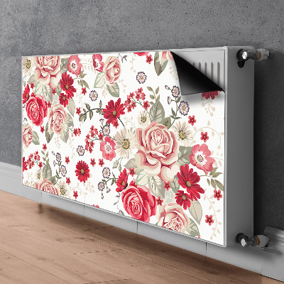 Pokrov radiatorja Rdeče cvetje