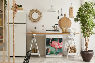 Nalepka na pomivalni stroj Pobarvan flamingo