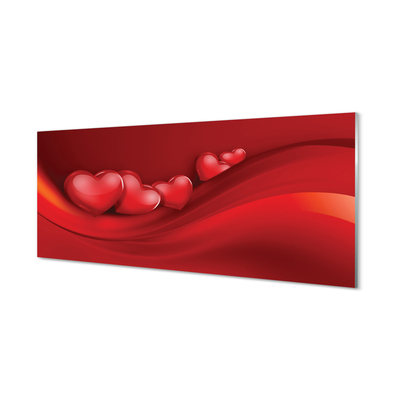 Slika na akrilnem steklu Rdeče srce ozadje