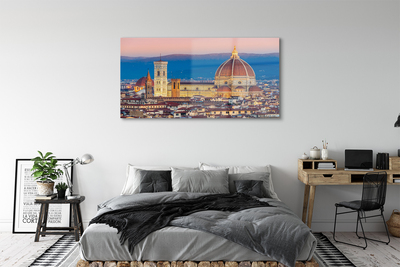 Slika na akrilnem steklu Italija katedrala panorama noč