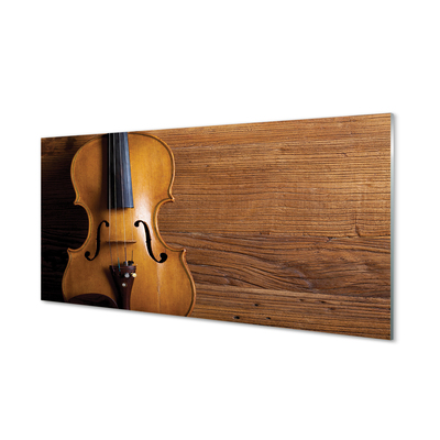 Slika na akrilnem steklu Violina na lesu