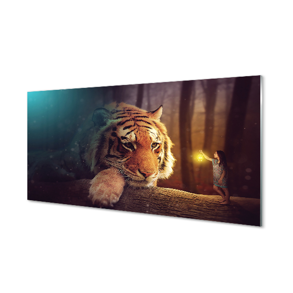 Slika na akrilnem steklu Tiger woods človek