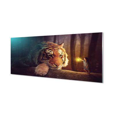 Slika na akrilnem steklu Tiger woods človek