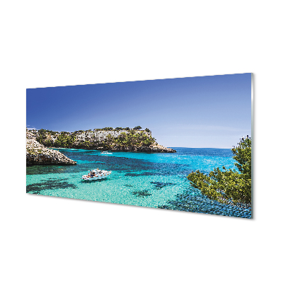 Slika na akrilnem steklu Španija cliffs morske obale