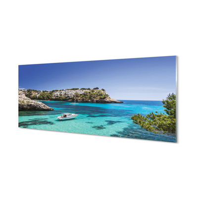Slika na akrilnem steklu Španija cliffs morske obale