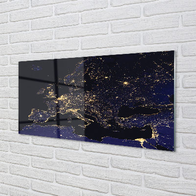 Slika na akrilnem steklu Svetlo nebo zemljevid