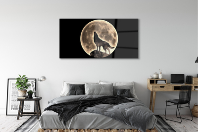 Slika na akrilnem steklu Volk ​​luna