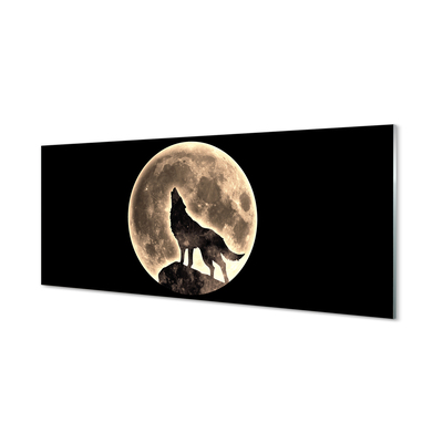 Slika na akrilnem steklu Volk ​​luna