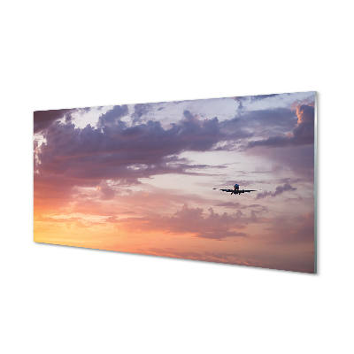 Slika na akrilnem steklu Oblaki letala nebo luč