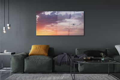 Slika na akrilnem steklu Oblaki letala nebo luč