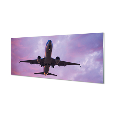 Slika na akrilnem steklu Oblaki nebo letalo