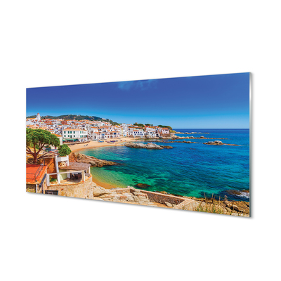 Slika na akrilnem steklu Španija plaža mesto obala