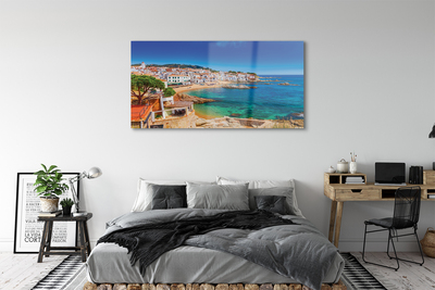 Slika na akrilnem steklu Španija plaža mesto obala
