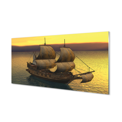 Slika na akrilnem steklu Rumena nebo morje ladja