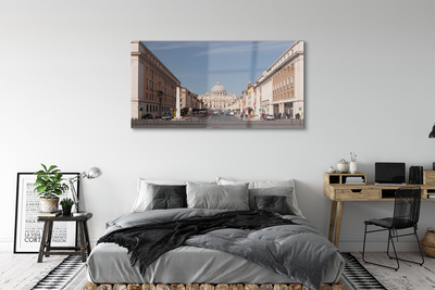 Slika na akrilnem steklu Rim stolnica stavbe ulice