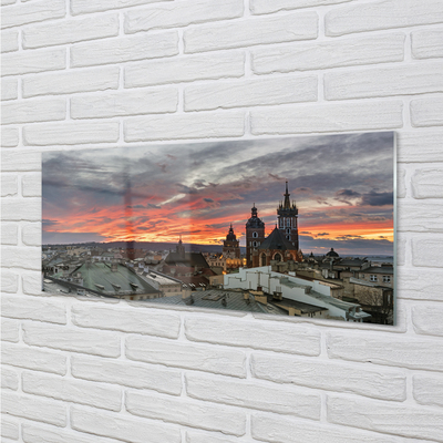 Slika na akrilnem steklu Krakov sunset panorama