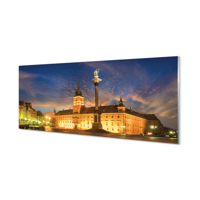 Slika na akrilnem steklu Varšava old town sunset