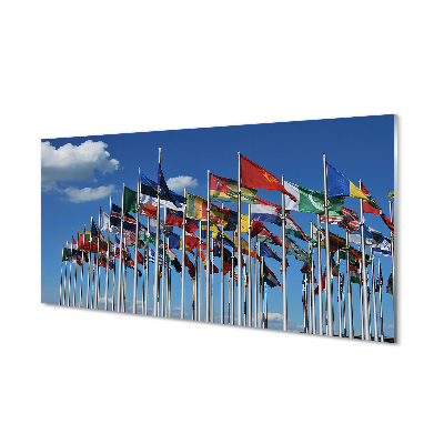 Slika na akrilnem steklu Različne zastave