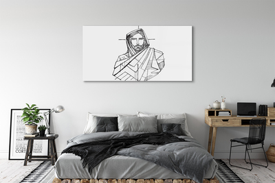 Slika na akrilnem steklu Jezus risanje