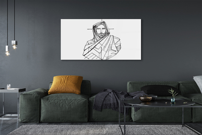 Slika na akrilnem steklu Jezus risanje
