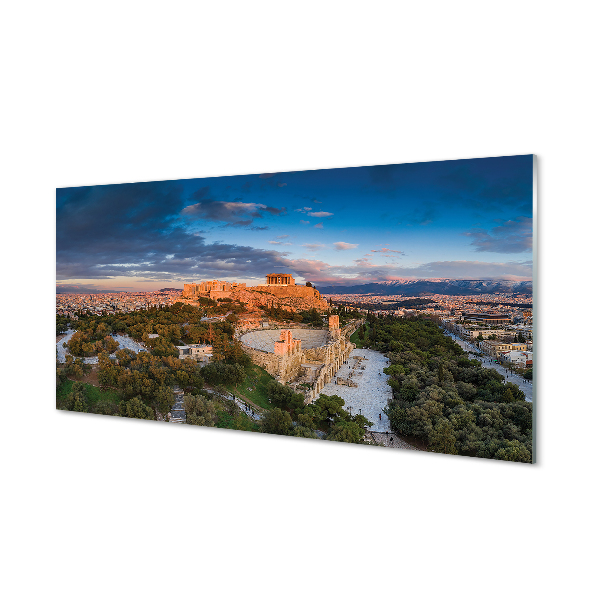 Slika na akrilnem steklu Grčija panorama arhitektura atene
