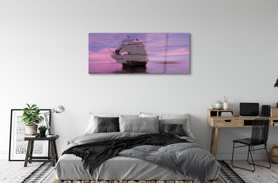 Slika na akrilnem steklu Purple nebo morje ladja