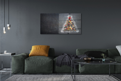 Slika na akrilnem steklu Božično drevo okraski