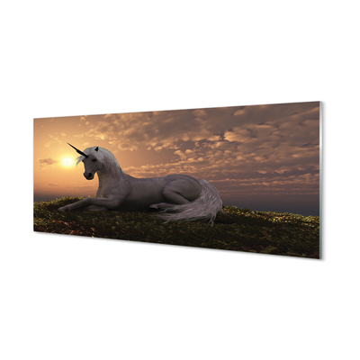 Slika na akrilnem steklu Unicorn gora sunset