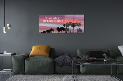 Slika na akrilnem steklu Palm sunset