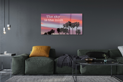 Slika na akrilnem steklu Palm sunset