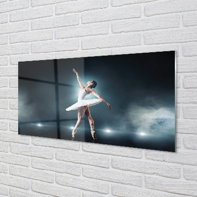 Slika na akrilnem steklu Beli balet obleka ženska